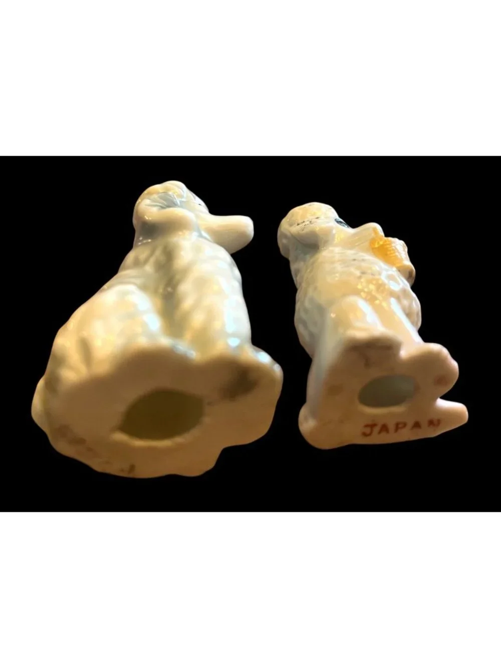 Vintage Mini Ceramic Poodle Figurines Set Japan Collectible Decor - Picture 5 of 5